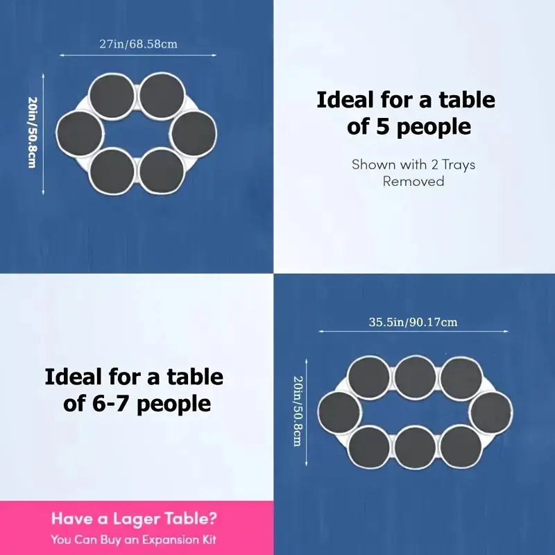 SpinServe™ Modular Lazy Susan Turntable